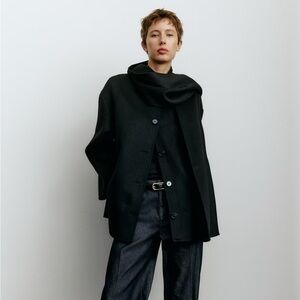 H&M Black Wool -Blend Coat